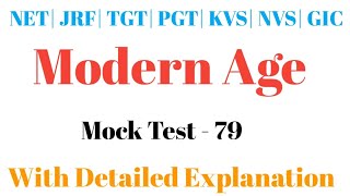 Download Lagu MCQs On Modern Age| Set-79|NTA NET, JRF, TGT, PGT, DSSSB, KVS, NVS, GIC| Thumbnail