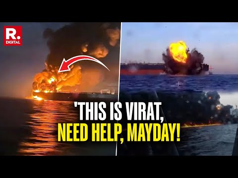 Russian Shadow Fleet Tanker Blown Up by Ukrainian Drones, Moment Caught on Camera! | Zelenskyy