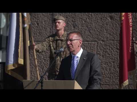 Valsts prezidenta Edgara Rinkēviča dalība Valsts aizsardzības dienesta karavīra zvēresta ceremonijā