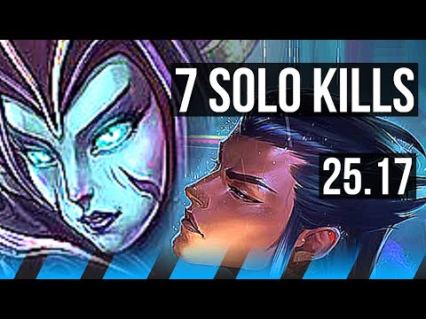 CASSIOPEIA vs YONE (MID) | 7 solo kills, Godlike | KR Diamond | 25.17