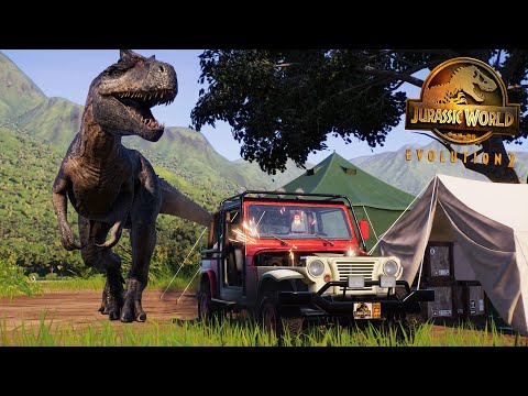 MINI NUBLAR Ep10: Abandoned Campsite With ALLOSAURUS | Jurassic World Evolution 2 Sandbox Park Build