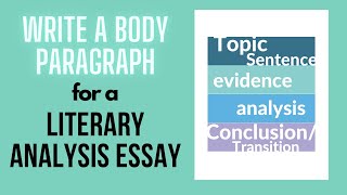 How to Write a Body Paragraph for Literary Analysis Essays (Full Paragraph Included)