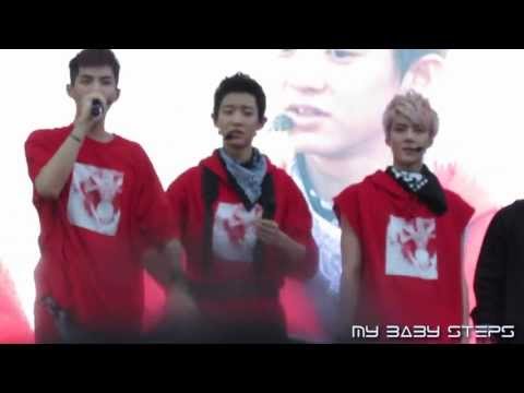 130701 EXO Chanyeol Kris & Sehun - Self Introduction at Hong Kong Dome Festival