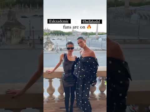 Alexa Demie and Bella Hadid at Balenciaga Dinner’s Party in Paris, France. #bellahadid