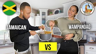 Jamaican food vs Native American food | Native American Vs Jamaican 🇯🇲 NAVAJO BLUE CORN MUSH