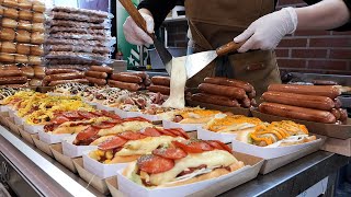 American Style Cheese Hot dog and Pizza Hot dog / 치즈 핫도그와 피자핫도그 / Korean Hot dog Shop