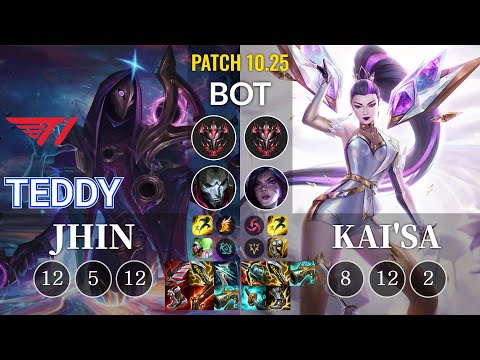 T1 Teddy Jhin vs Kai'Sa Bot - KR Patch 10.25