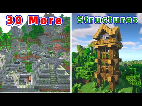 10 Amazing Minecraft Mods (30+ Large Structures)  For 1.19.4 and 1.19.2 !
