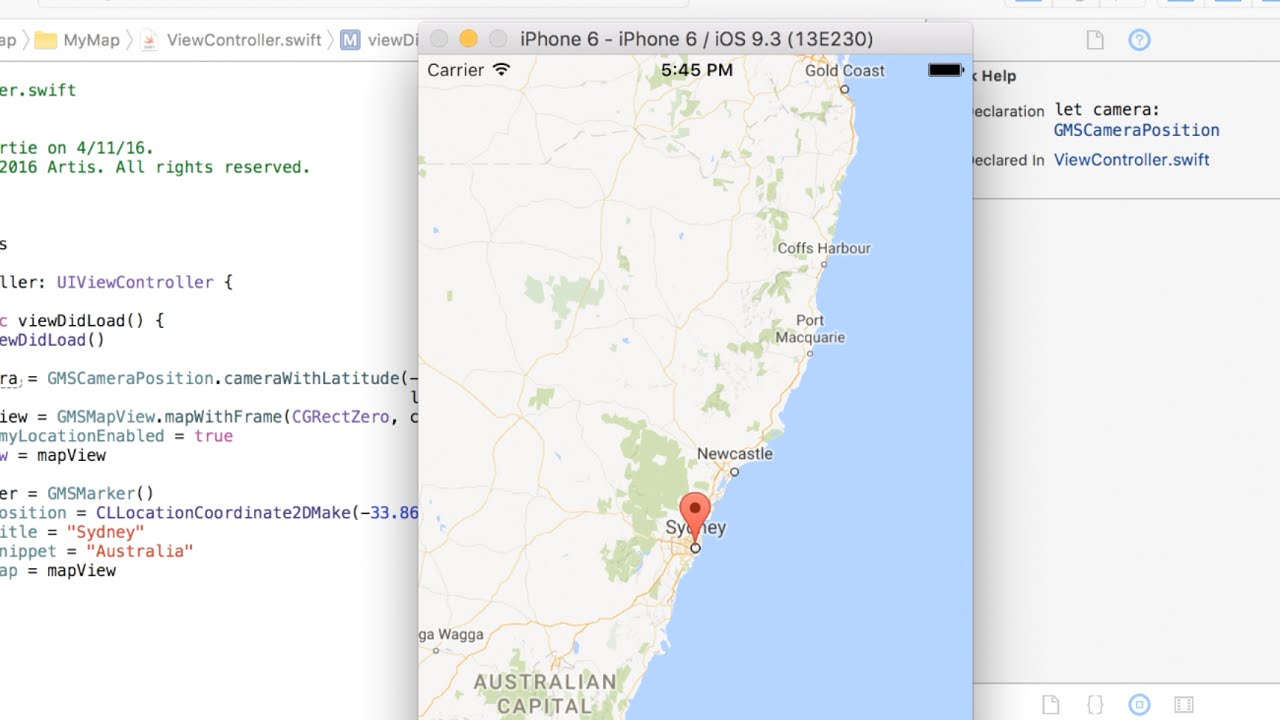 Google Maps Enabled iOS App Development: Part 1 - Set up SDK and Launch Your First iOS App with Map