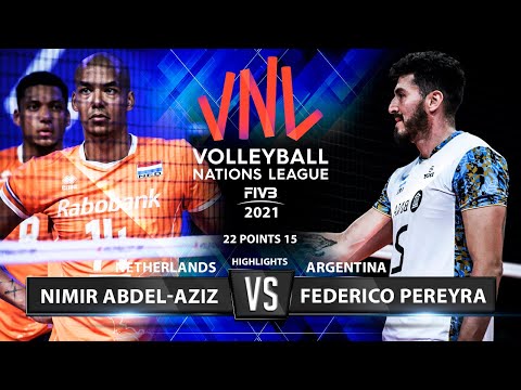 Netherlands vs Argentina | VNL 2021 | Highlights | Nimir Abdel-Aziz vs Federico Pereyra
