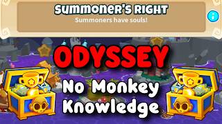 BTD6 Odyssey | No Monkey Knowledge Guide | Hard Mode Tutorial | Summoner's right