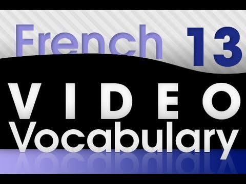 Learn French Video Vocabulary 1