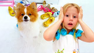 Nastya and Stacy exchanged their pets - Pets story for kids