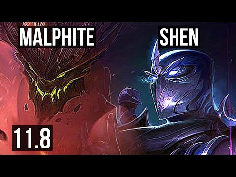 MALPHITE vs SHEN (TOP) | 1/0/12, 400+ games | KR Master | v11.8