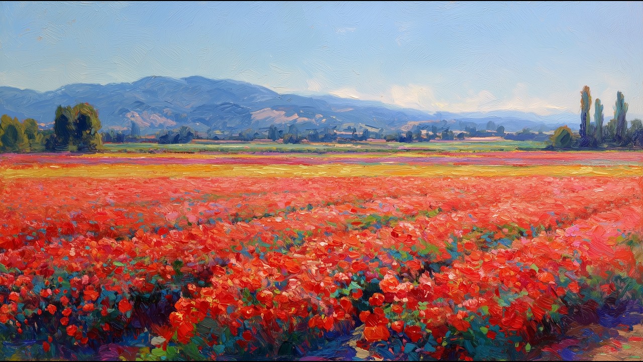 Visual Poems | Rose Garden | Living Oil Paintings