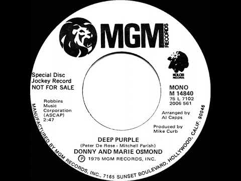 1976 Donny & Marie Osmond - Deep Purple (mono radio promo 45)