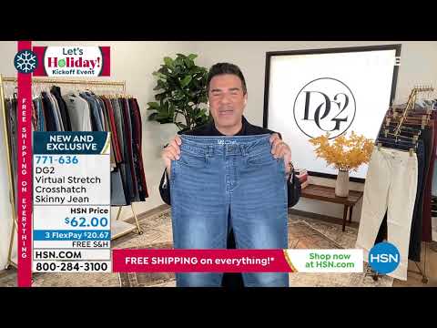 DG2 by Diane Gilman Virtual Stretch Crosshatch Skinny Je...