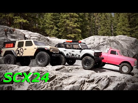 SCX24 scale run in the Oasis by scale Town - RC CWR