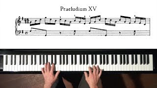 Bach Prelude and Fugue No.15 (take 1) Well Tempered Clavier, Book 1 with Harmonic Pedal