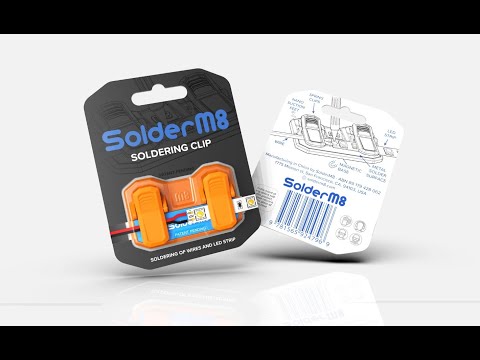 SolderM8 : How to solder LED strip lights - LED soldering clip to clamp the strips in place!