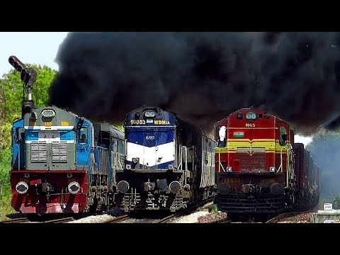 Heavy Smoking Diesel Trains | American Locomotive | Indian Railways