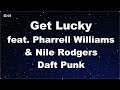 Get Lucky feat. Pharrell Williams & Nile Rodgers - Daft Punk Karaoke 【No Guide Melody】 Instrumental