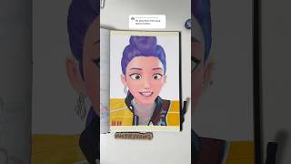 Drawing Rumi from Kpop Demon Hunters #sketchbook #kpopdemonhunters