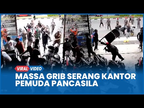MENCEKAM, Detik-detik Massa GRIB Ngamuk Serang Kantor MPW Pemuda Pancasila