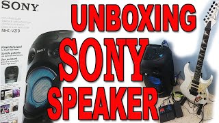 Unboxing, Test Sound of Sony MHC-V21D Portable Speaker for Karaoke, DJ and Guitar