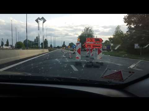 Border crossing between Belgium and France by Car.