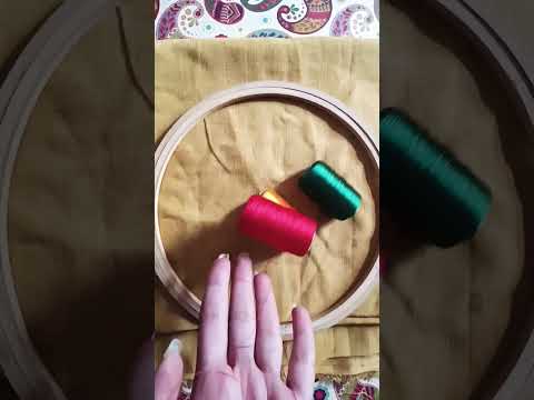 hand embroidery design || phulkari design with silky thread || #india #youtubeshorts #1m #easy ||