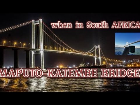 vessel crossing at Maputo-katembe bridge at night|when in South Africa|what a view