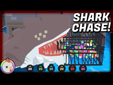 Escape from the Shark Chase 🦈 Marble Race