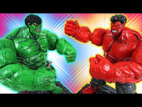 Marvel transform Red Hulk vs Hulk! Defeat villains that harass Disney Cars - DuDuPopTOY