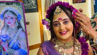 BTS 😍 Most Beautiful Radha Rani look Create of my Life #janmashtami #b