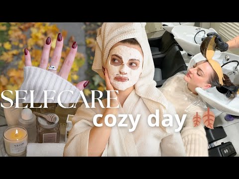 AUTUMN GLOW UP ✨ new hair, nails, skincare 🍁 cozy selfcare VLOGTOBER•7