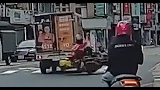 【車禍影片】你還敢放煞車啊（2024.05.20 新北市板橋區四川路一段與大華街口