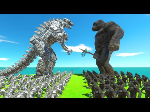 MechaGodzilla Death Run - King Kong - Godzilla 2014 Devil - Animal Revolt Battle Simulator