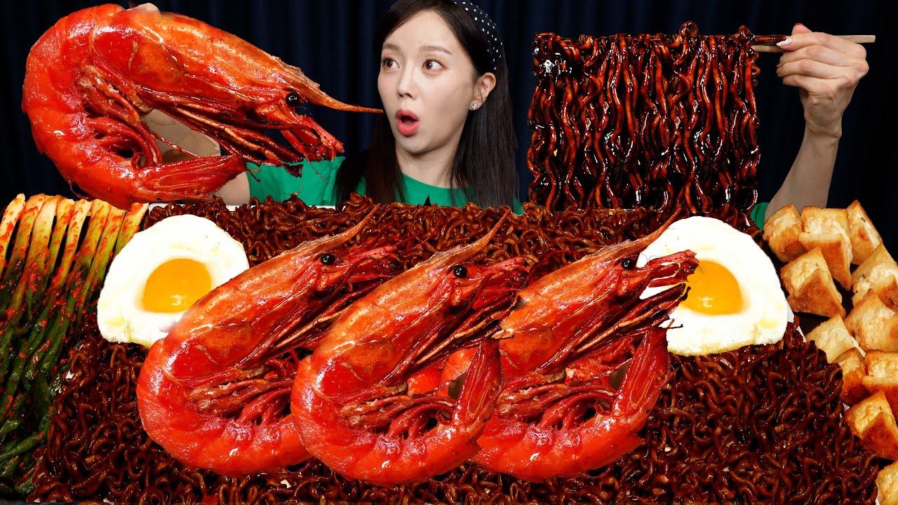 세상에서 가장 비싼 새우!? 😮 초대형 까라비네로 새우 먹방 & 레시피 ! Carabinero Red King Prawn Shrimp Mukbang ASMR