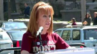 Kathy Griffin at gay rally in DC (part 1): Speaks against &quot;Don&#39;t Ask Don&#39;t Tell&quot;