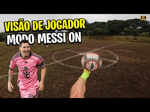 VISÃO DE UM JOGADOR DE FUTEBOL,  JOGANDO DE MEIO CAMPO IGUAL O MESSI