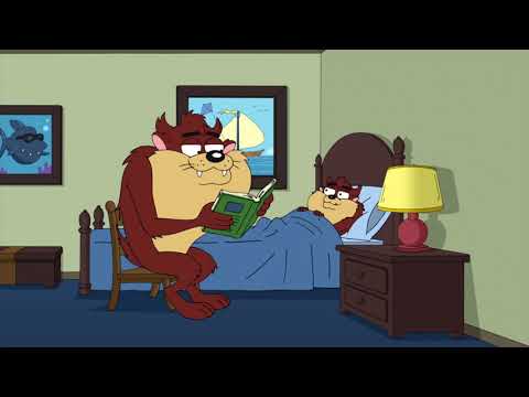 Tasmanian Devil tucking in his kids | FAMILY GUY