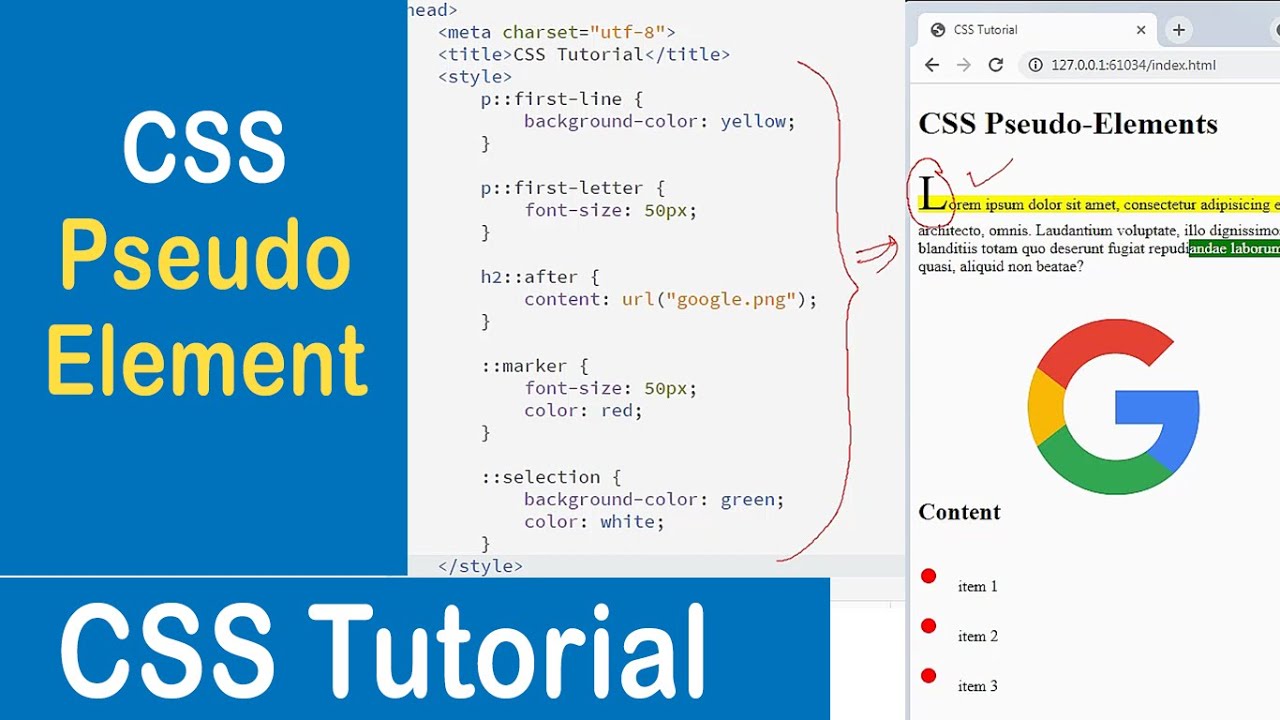 #32 CSS Pseudo-Elements | First-Line | First-Letter | Before | After | CSS Tutorial