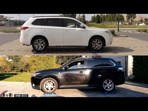 SLIP TEST - Hybrid vs Petrol - Mitsubishi Outlander PHEV vs Outlander AWC - @4x4.tests.on.rollers