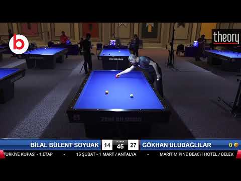 BİLAL BÜLENT SOYUAK & GÖKHAN ULUDAĞLILAR Bilardo Maçı - 2020 TK 1.ETAP ANTALYA-5.ÖN ELEME