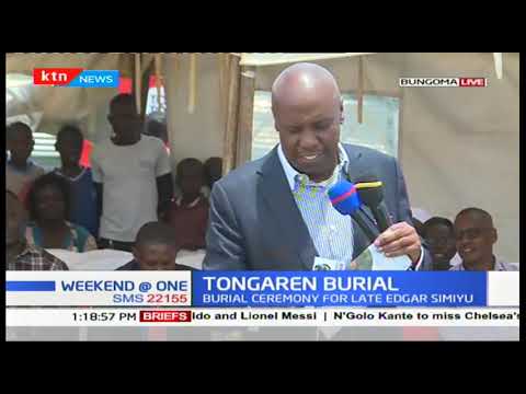 Senator Moi the attends of  the burial of the late Edgar Simiyu