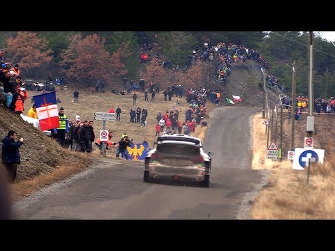 Rallye Monte-Carlo 2018 - Day 2 - Big Flat Out and Rain [HD]