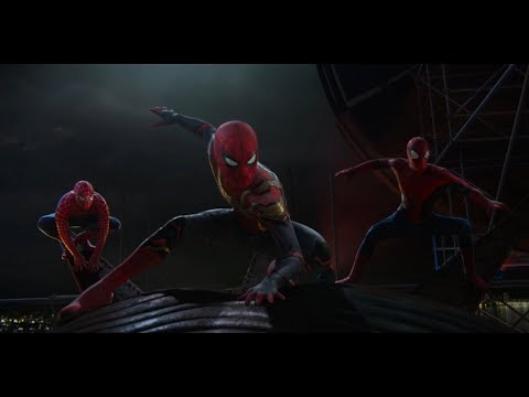 All of Three Spider-Man Swinging Together Scene