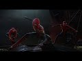 All Of Three Spider Man Swinging Together Scene