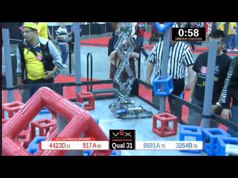 2015 VRC Engr Q31 - 4423D 917A vs 8691A 3264B - 40 to 31 - VEX Worlds 2015 - Engineering Division